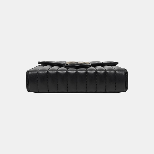 GG Marmont Mini Quilted Calfskin Black
