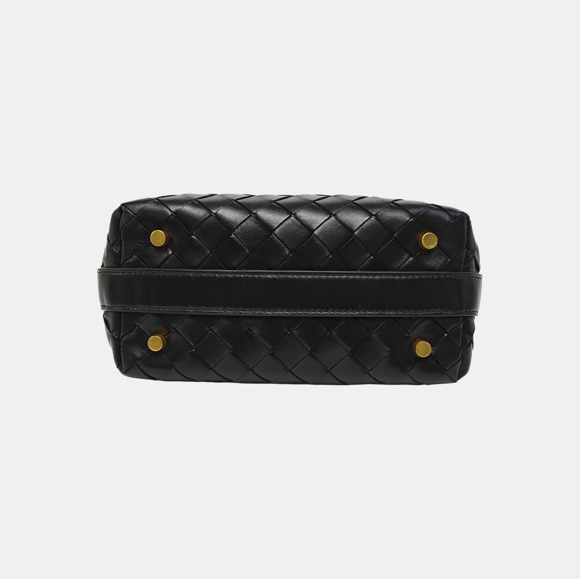 Lambskin Top Handle Bag Black