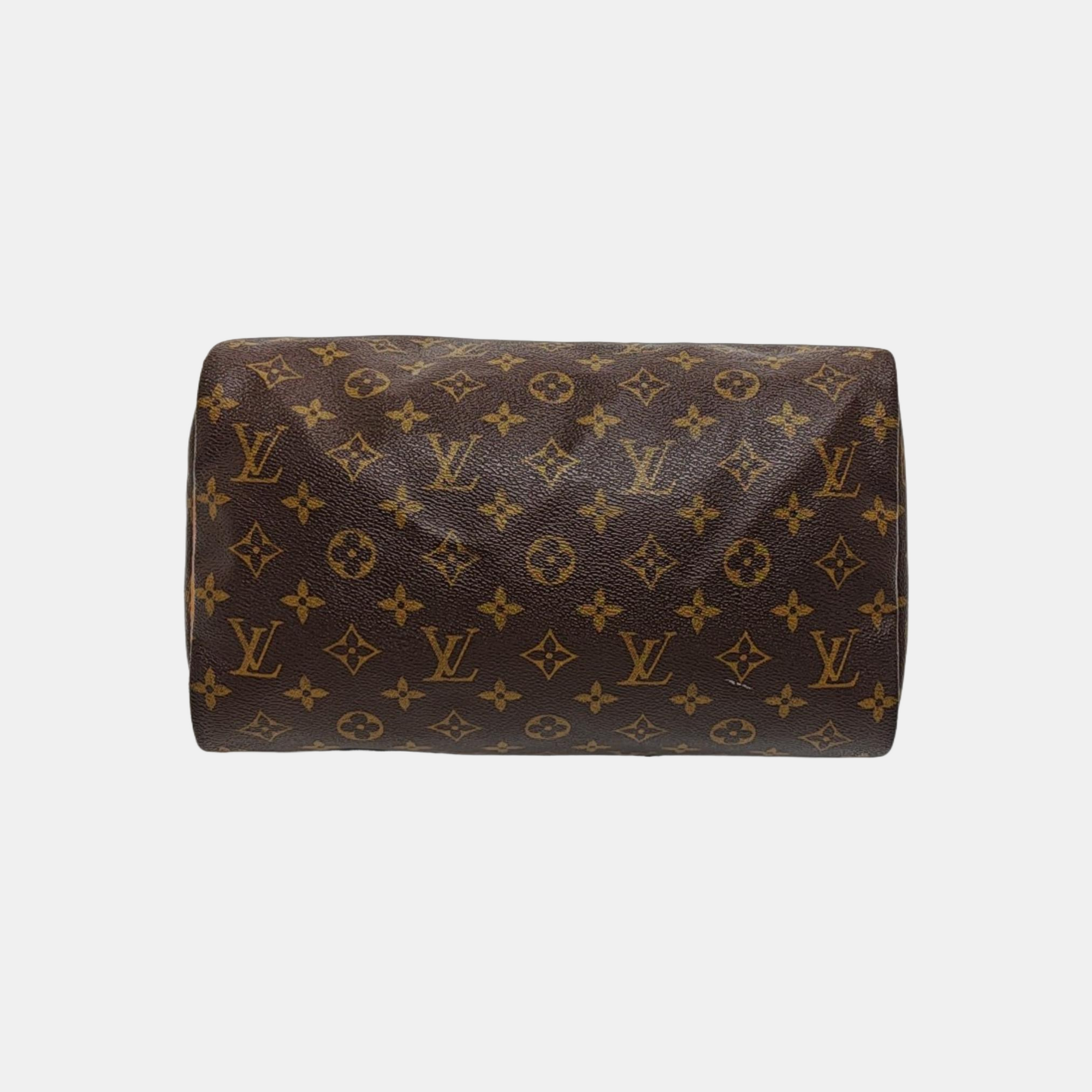 SPEEDY 30 Monogram Coated Canvas Brown