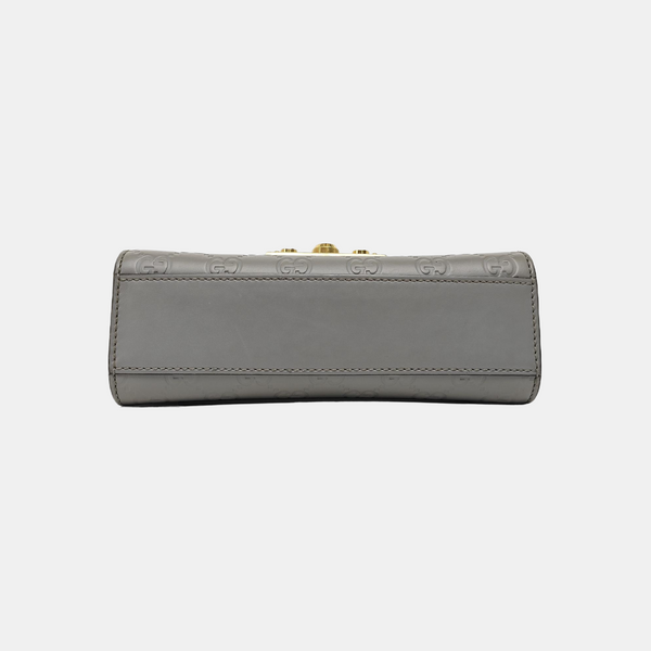 Padlock Small Monogram Calfskin Gray