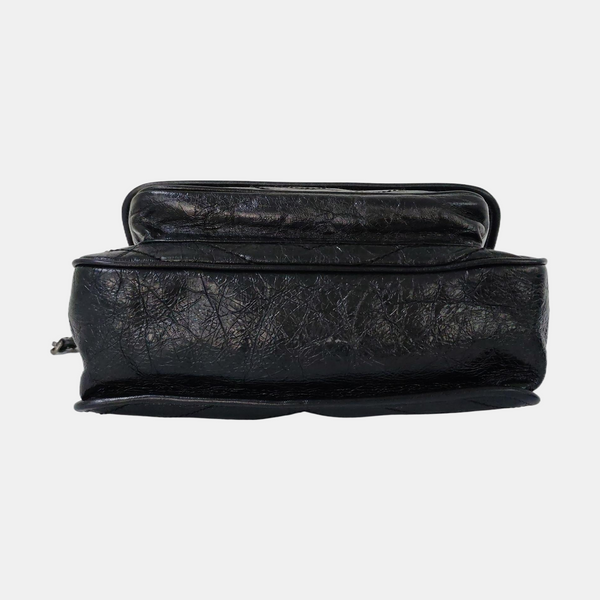 NIKI Medium Chevron Calfskin Black