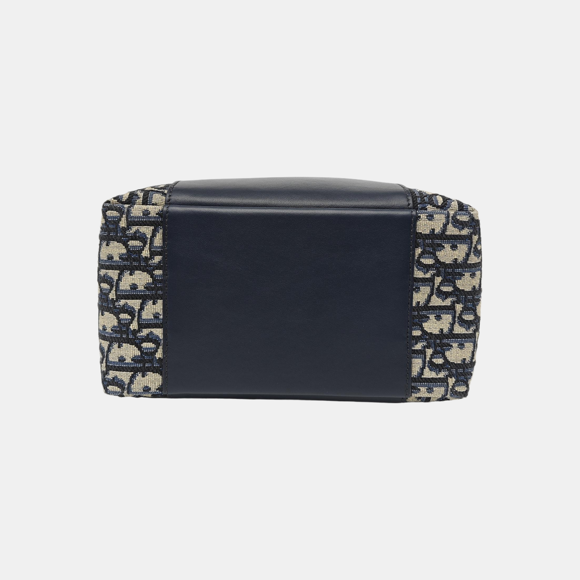 CD Signature Small Oblique Calfskin Blue