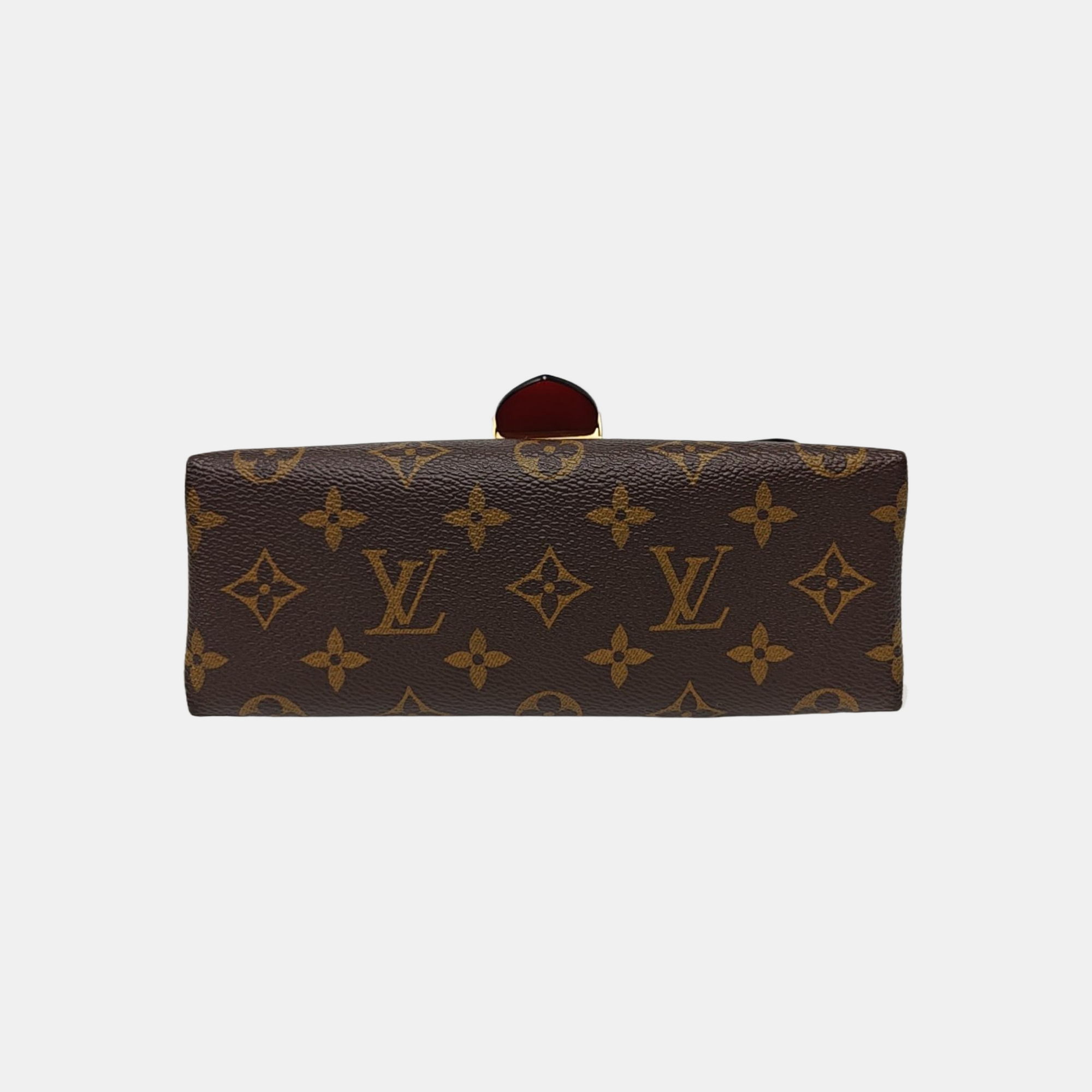 LOCKY BB Monogram lona revestida roja