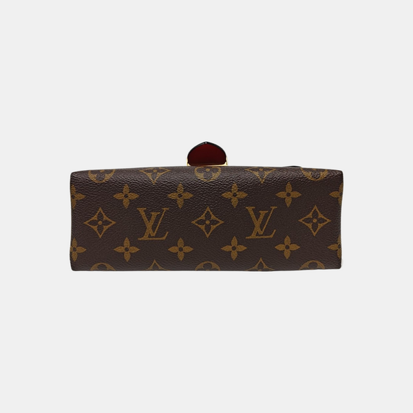 LOCKY BB Monogram lona revestida roja