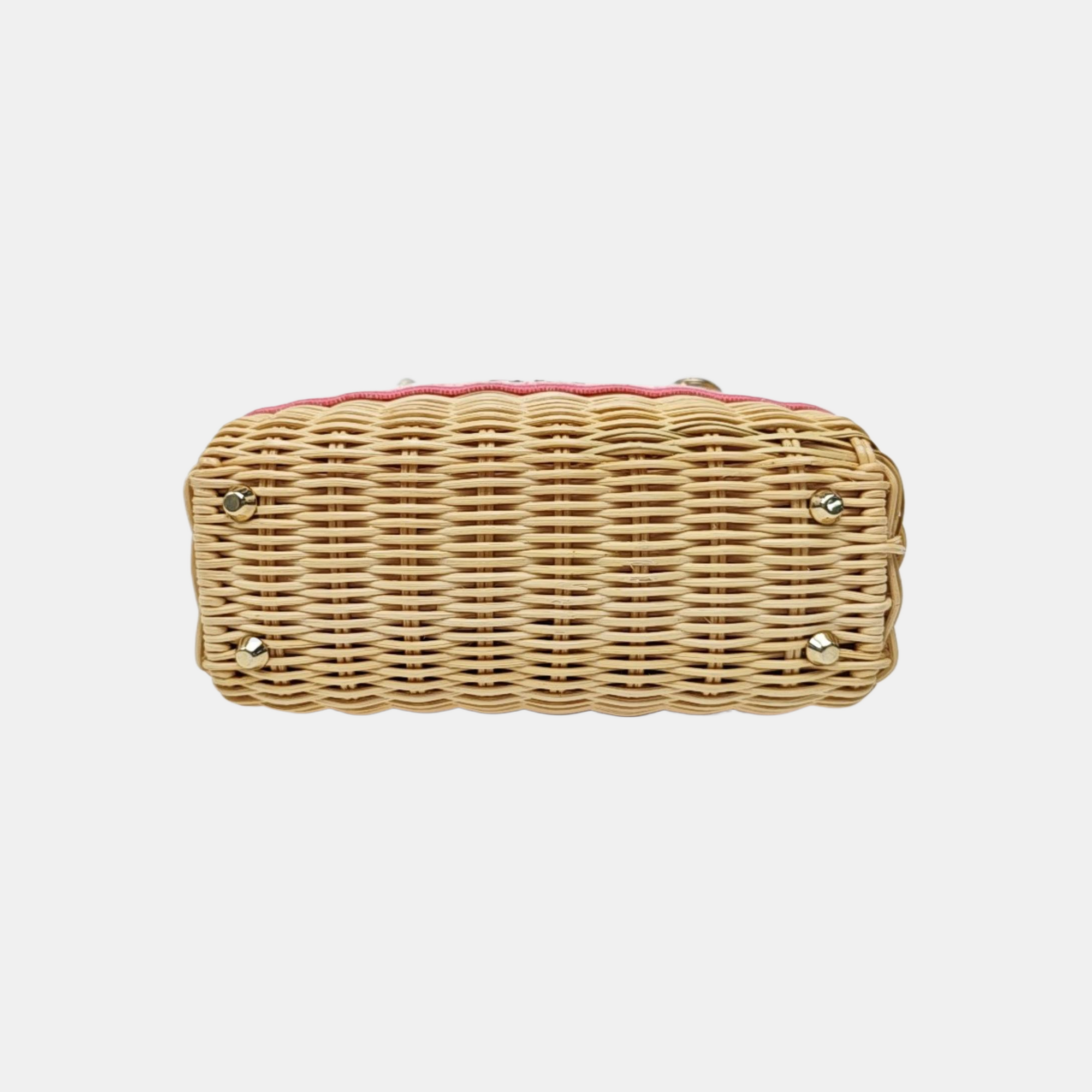 Lady Dior Mini Straw Beige