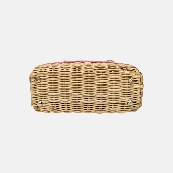 Lady Dior Mini Straw Beige
