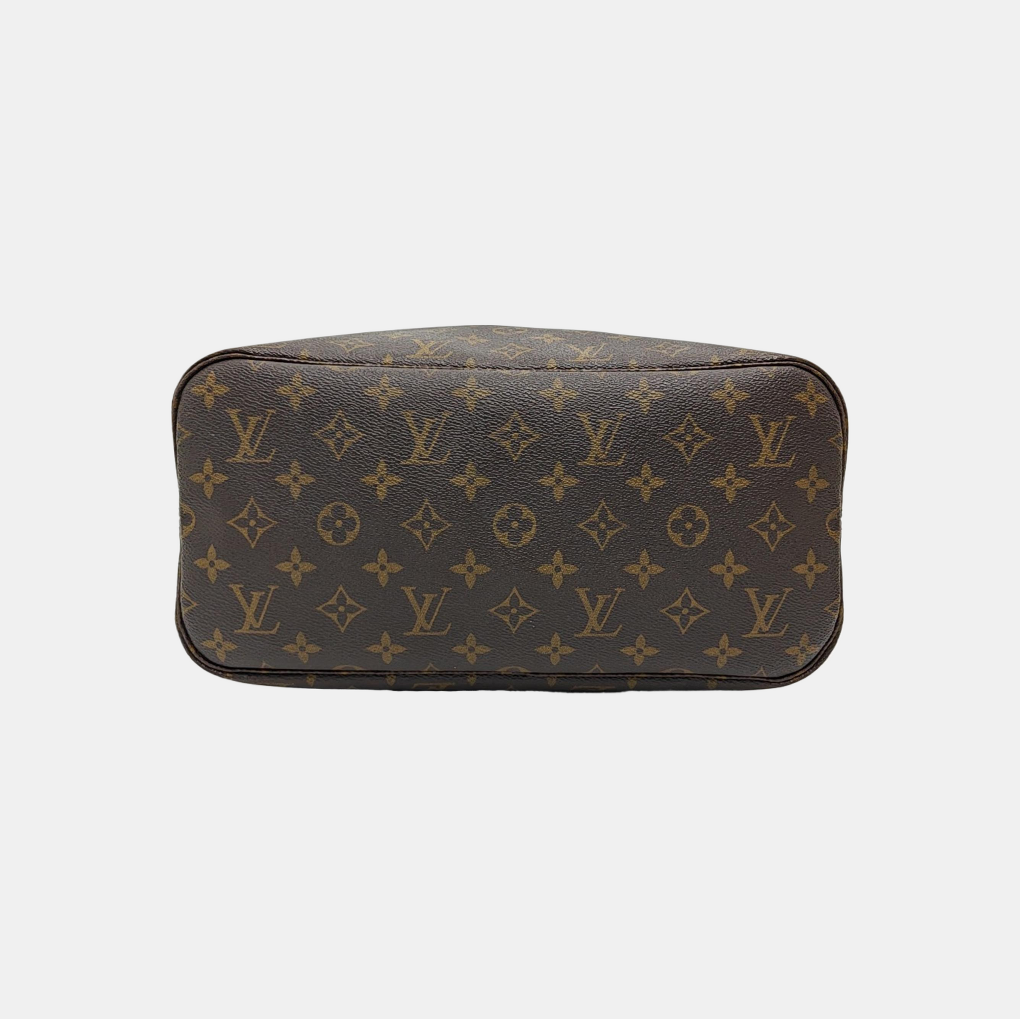 NEVERFULL MM Monogram Coated Canvas Brown