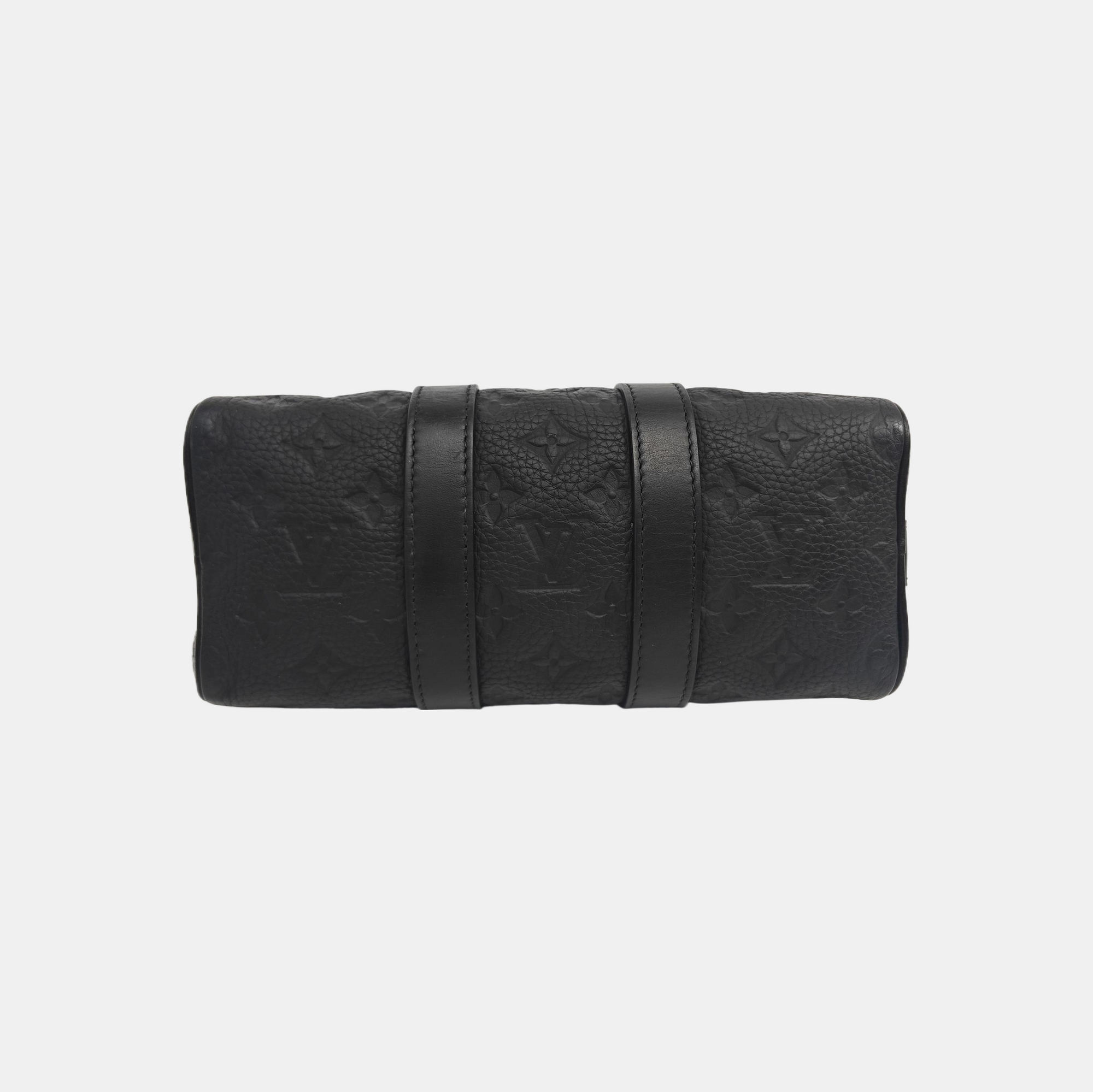 KEEPALL 25 Monogram Calfskin Black