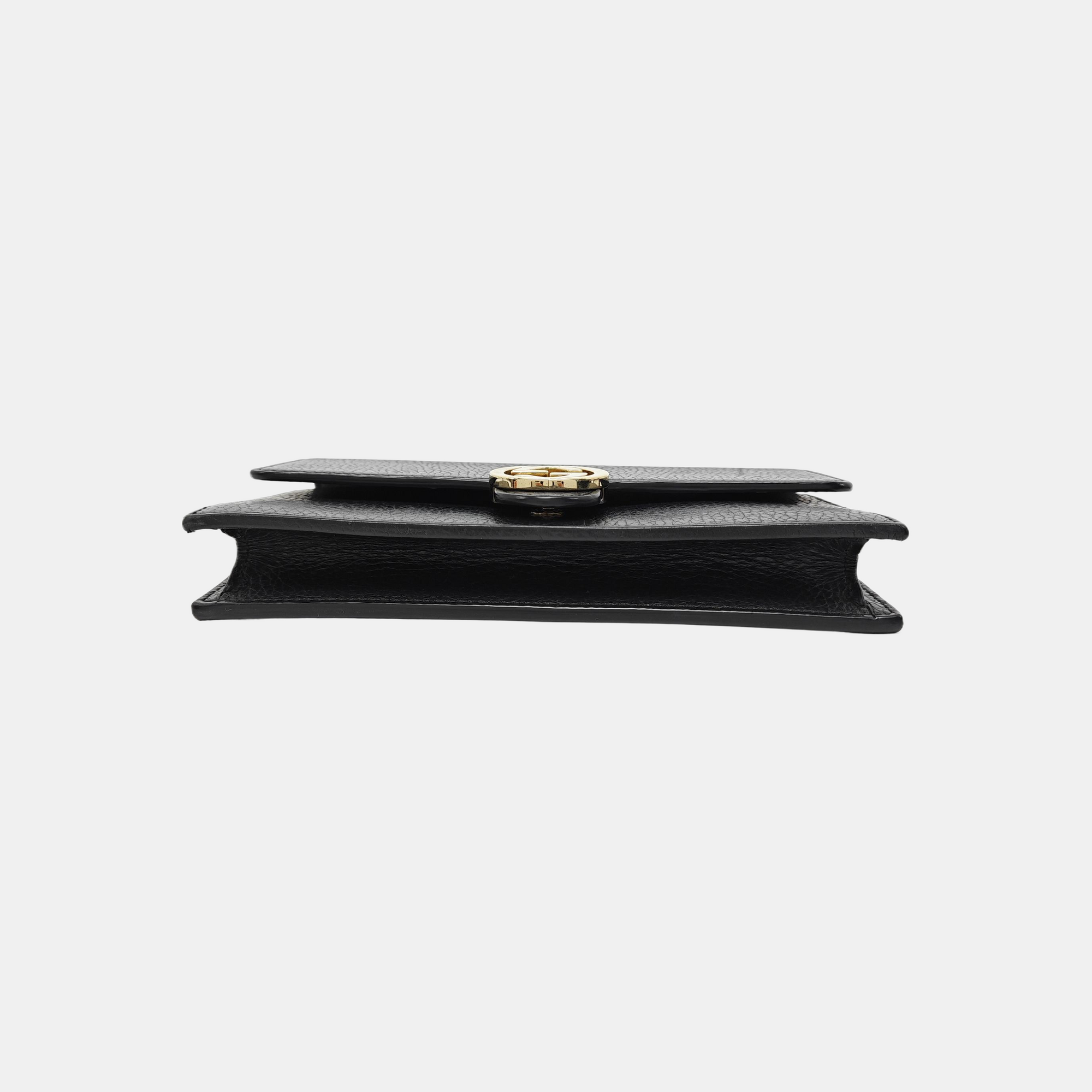 Interlocking G Small Calfskin Black