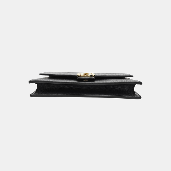 Interlocking G Small Calfskin Black