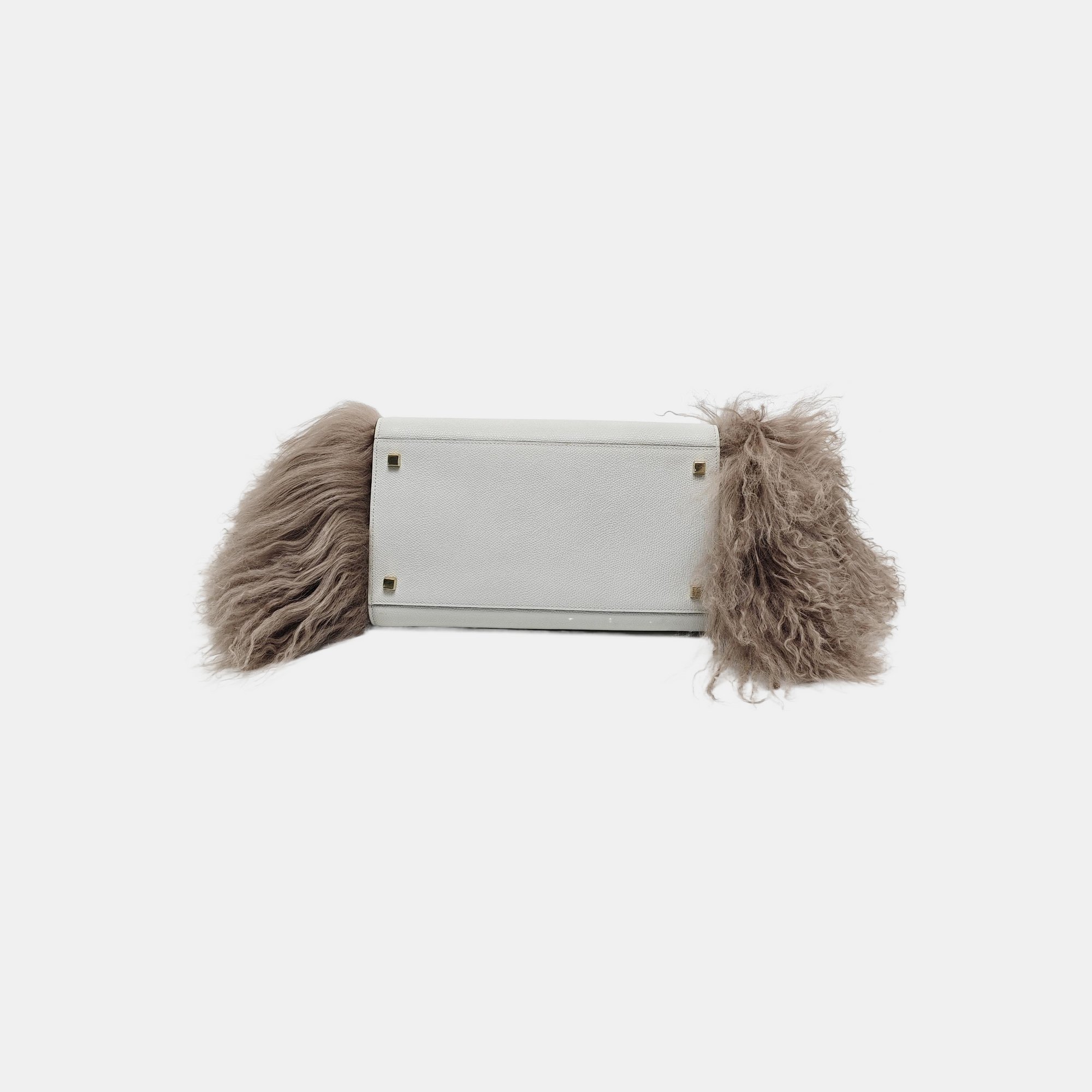 Calfskin Top Handle Bag White