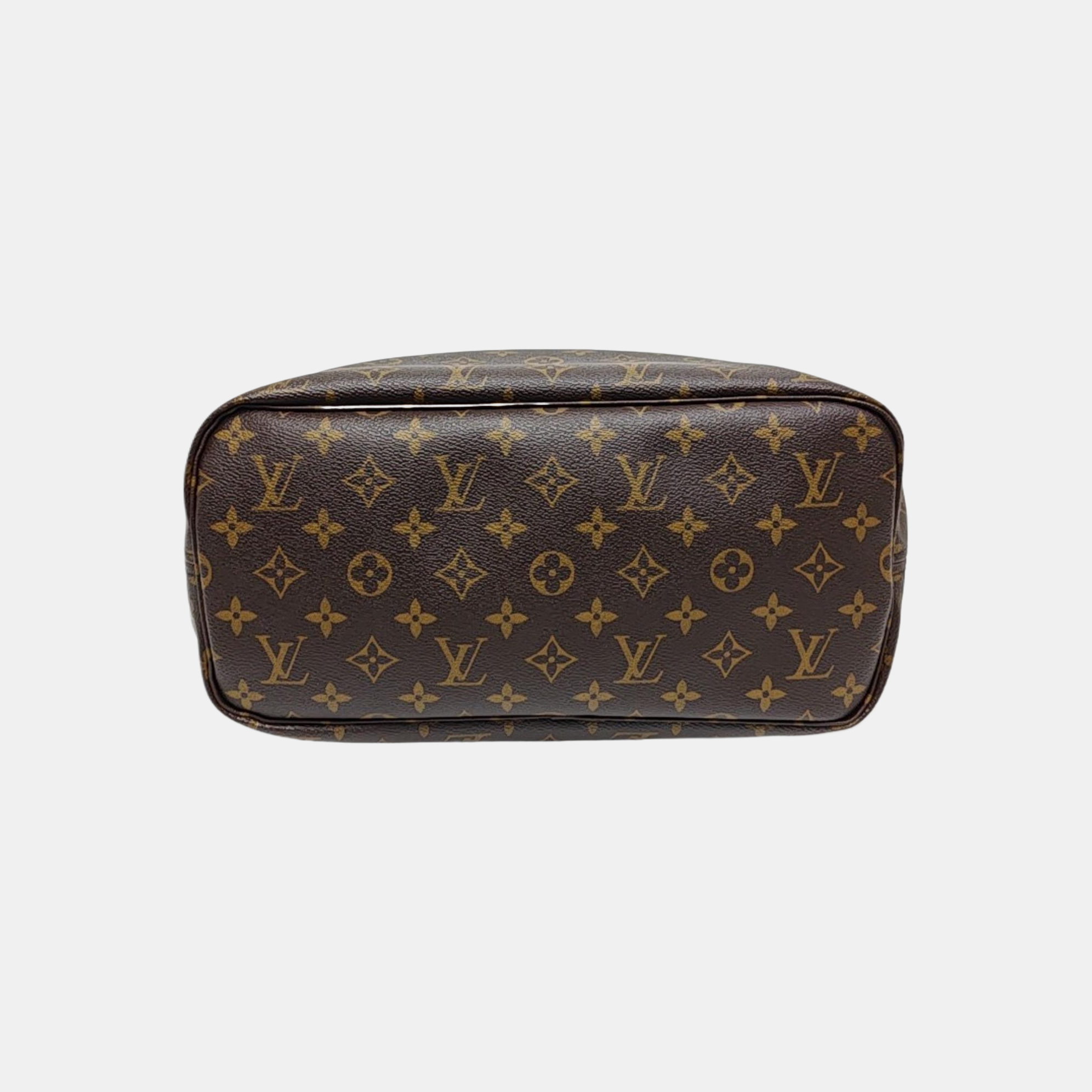 NEVERFULL MM Monogram Coated Canvas Brown