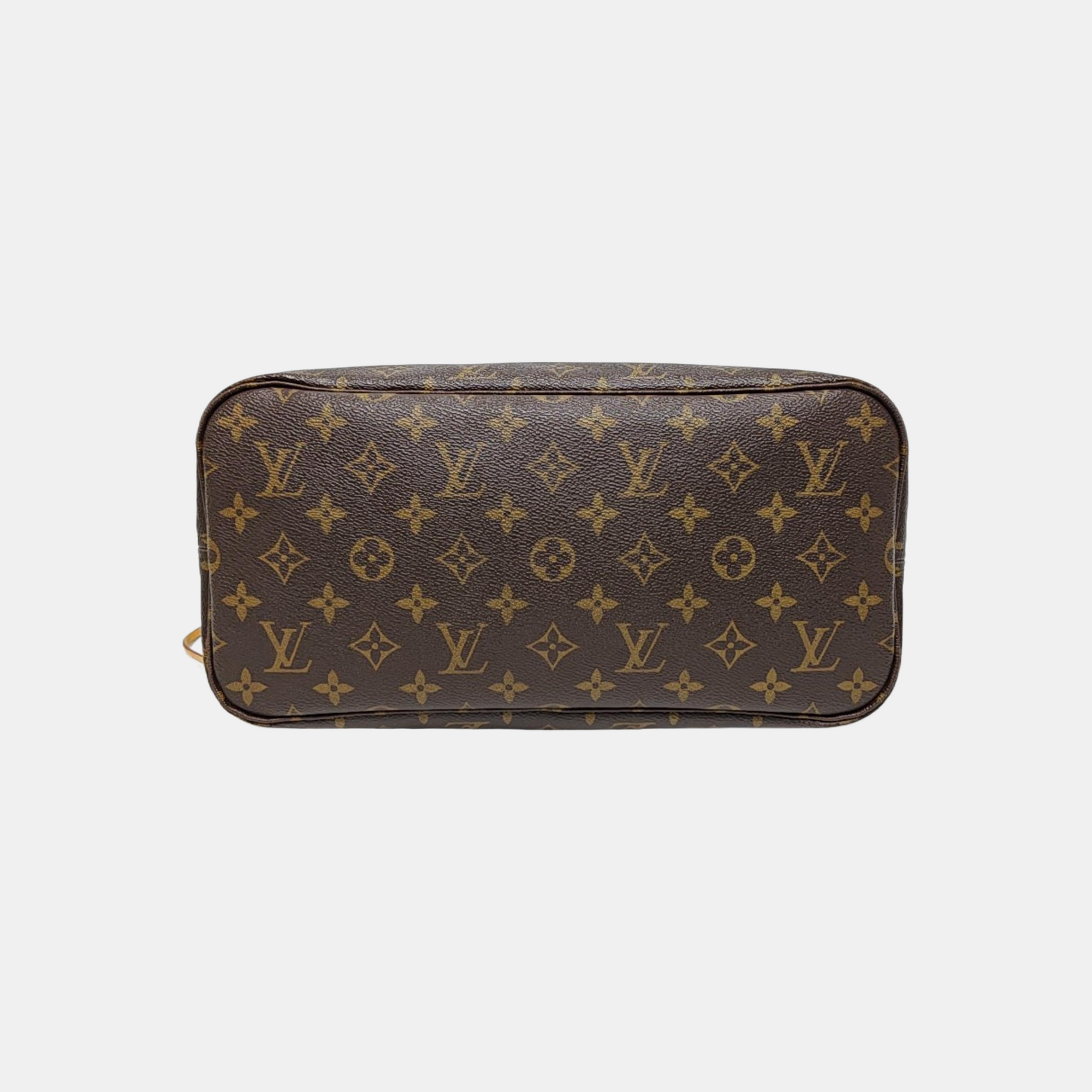 NEVERFULL MM Monogram Coated Canvas Brown