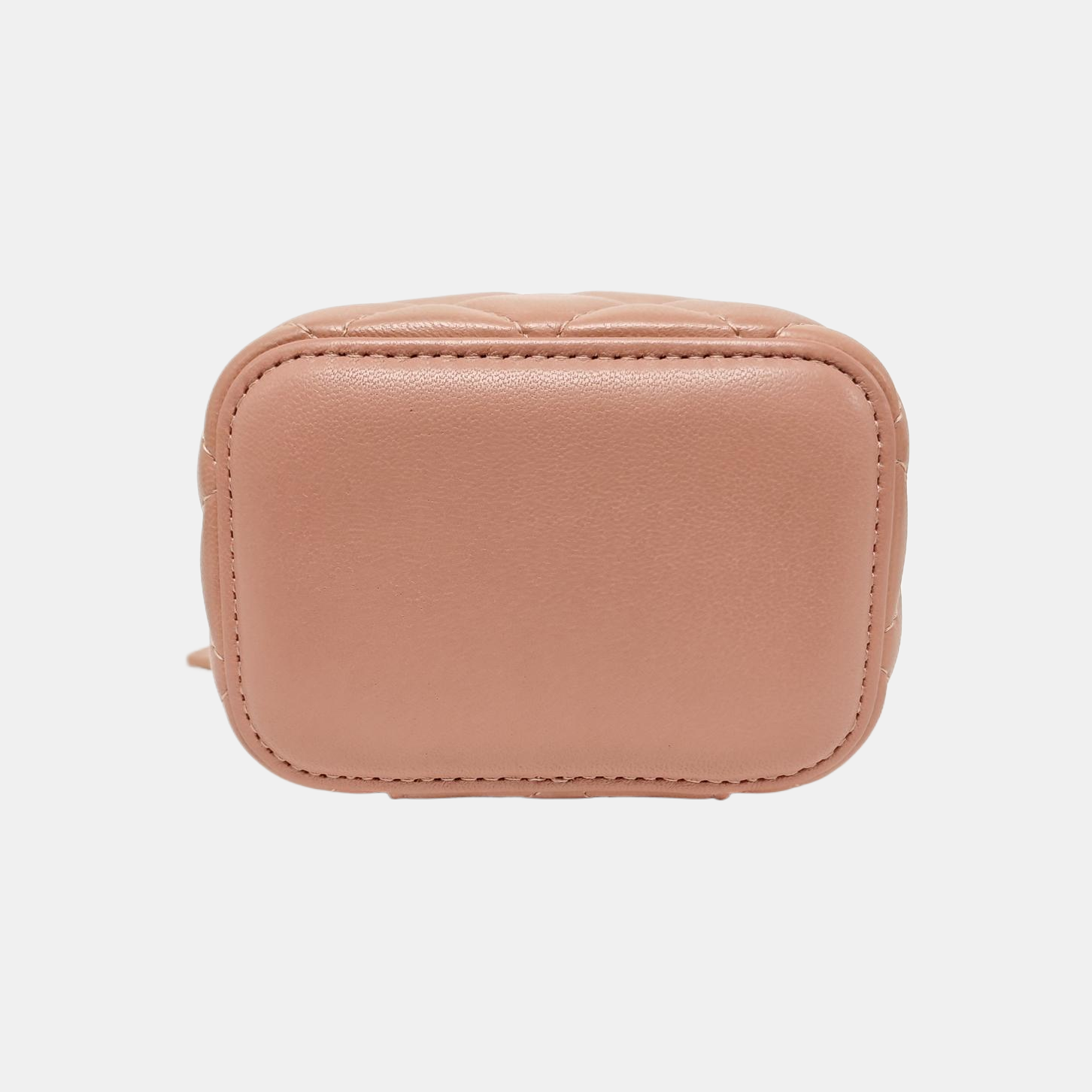 VANITY CASE Mini Quilted Lambskin Pink