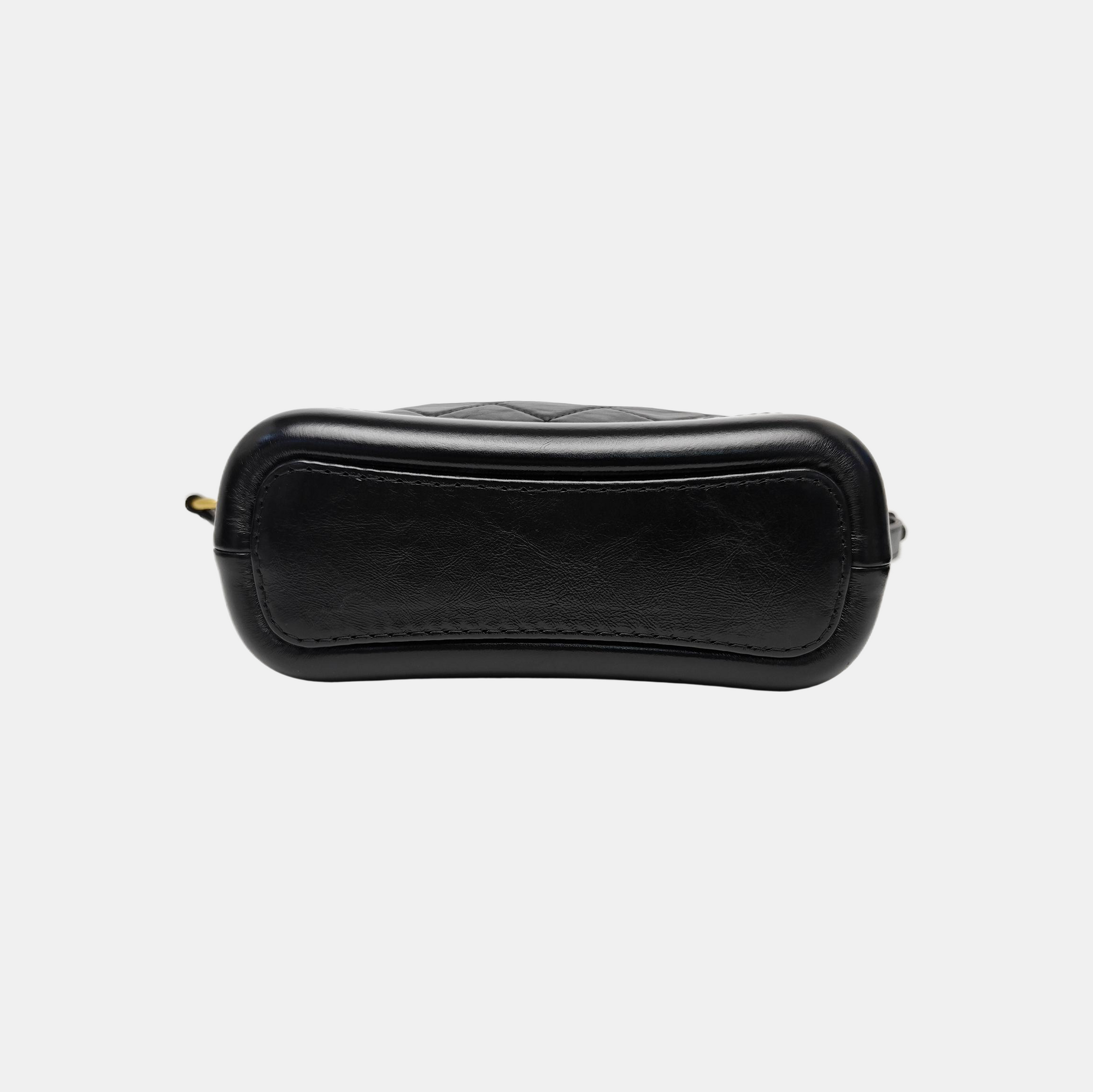 GABRIELLE Small Quilted Calfskin Black