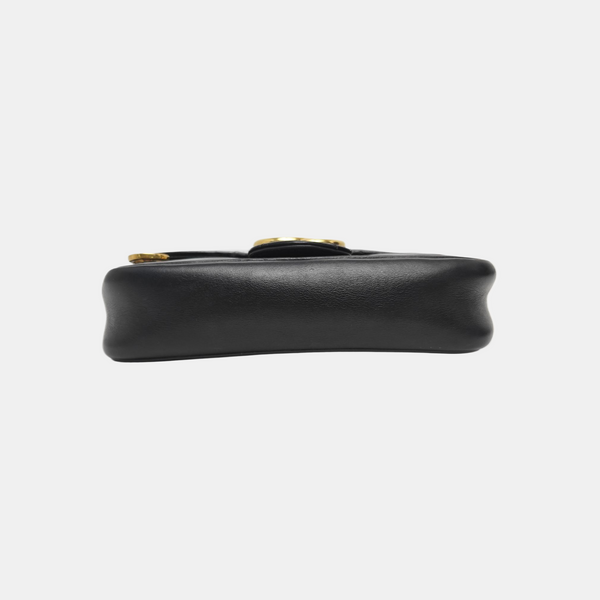 GG Marmont Mini Quilted Calfskin Black
