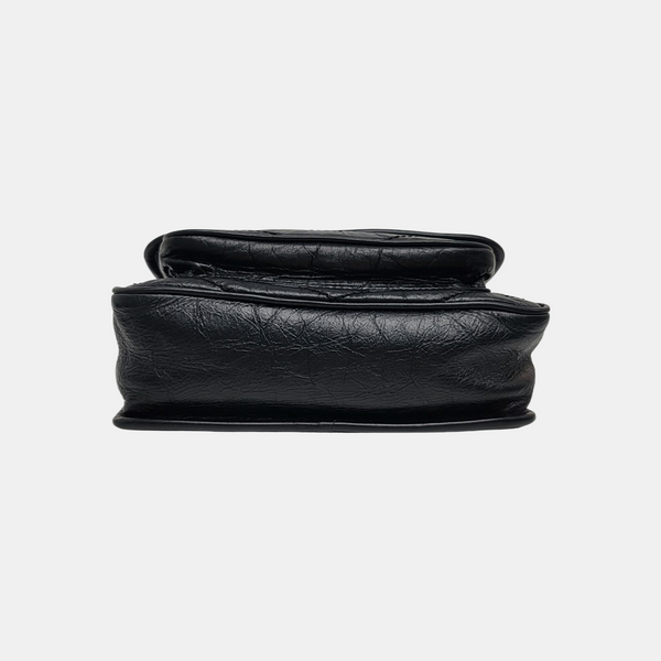 NIKI Small Chevron Calfskin Black