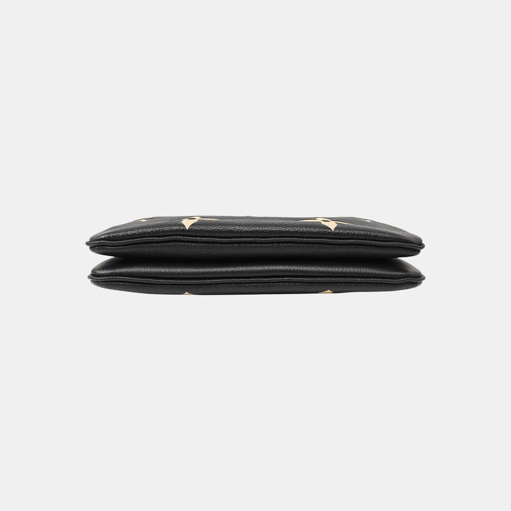 Monogram Calfskin Shoulder Bag Black