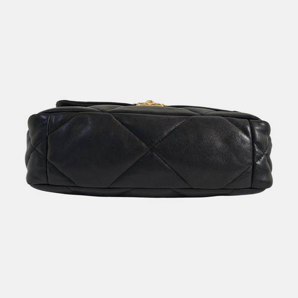 CHANEL 19 Small Quilted Lambskin Black