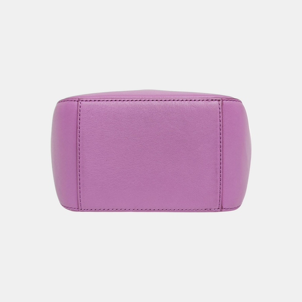 Calfskin Top Handle Bag Purple