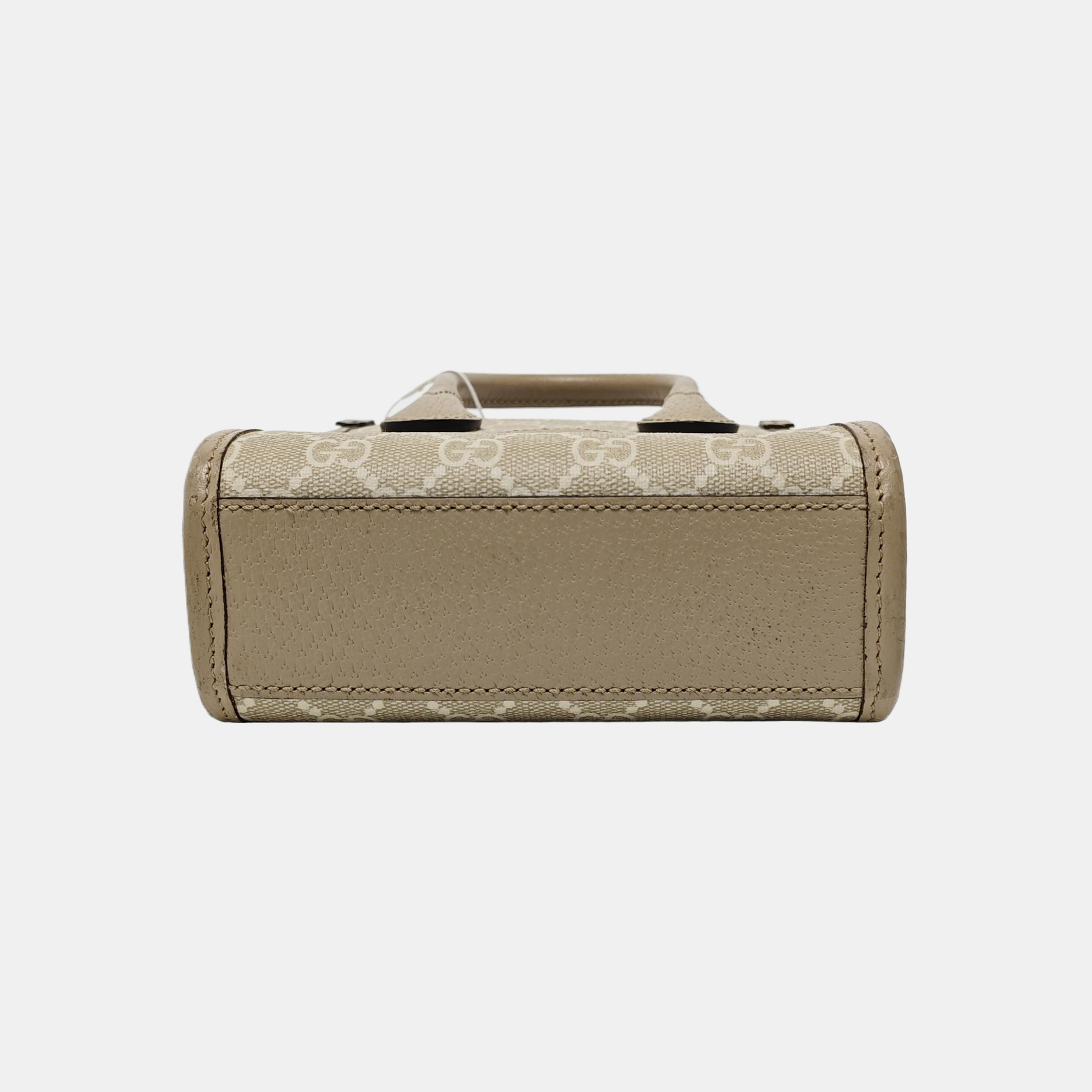Retro Mini Monogram Coated Canvas Beige