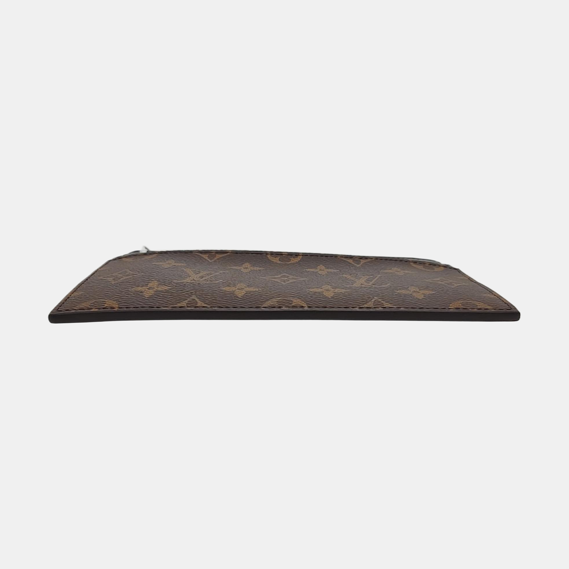SLIM Monogram Coated Canvas Brown Wallet