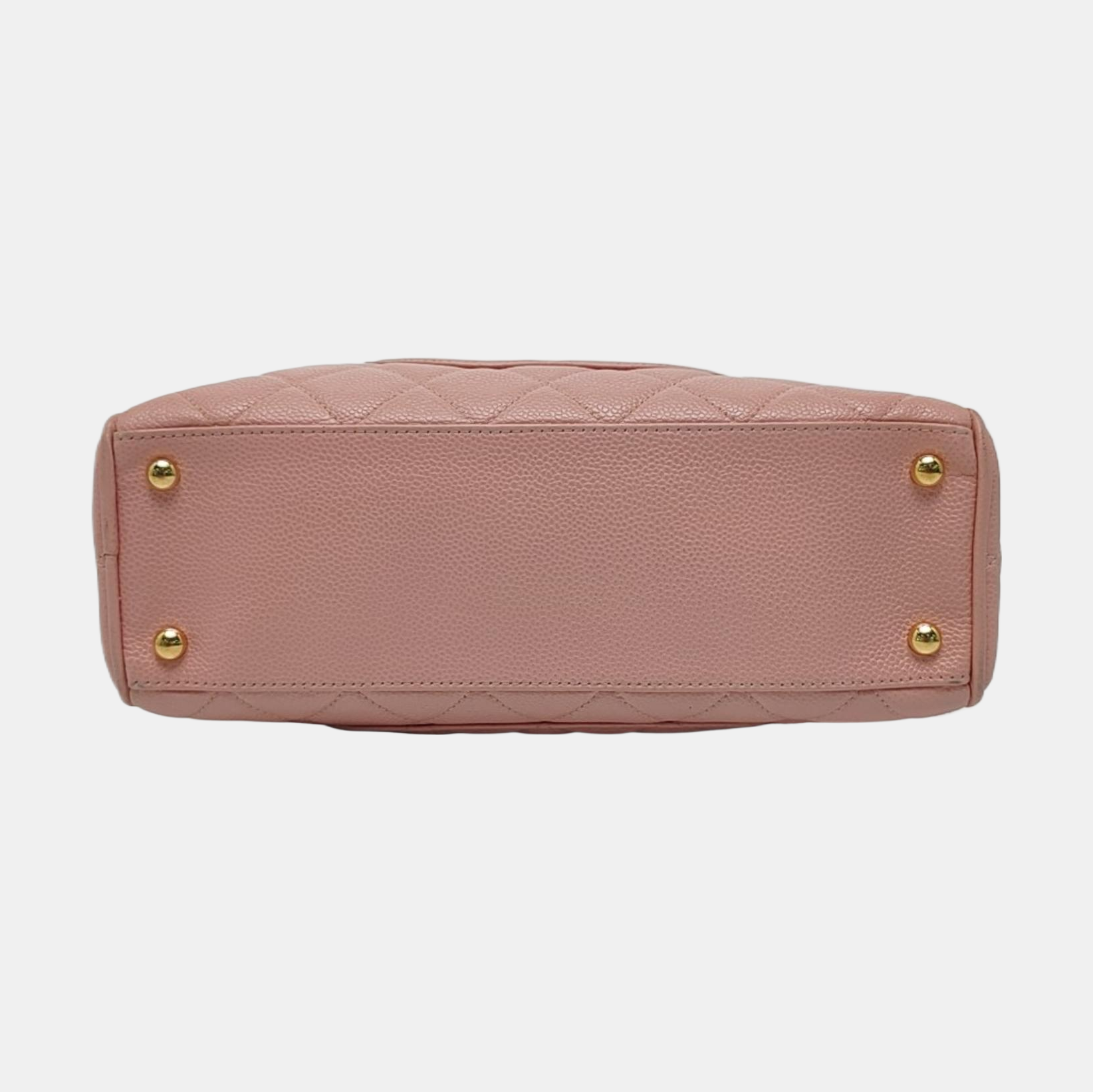 BOWLER Quilted Grained Calfskin Pink