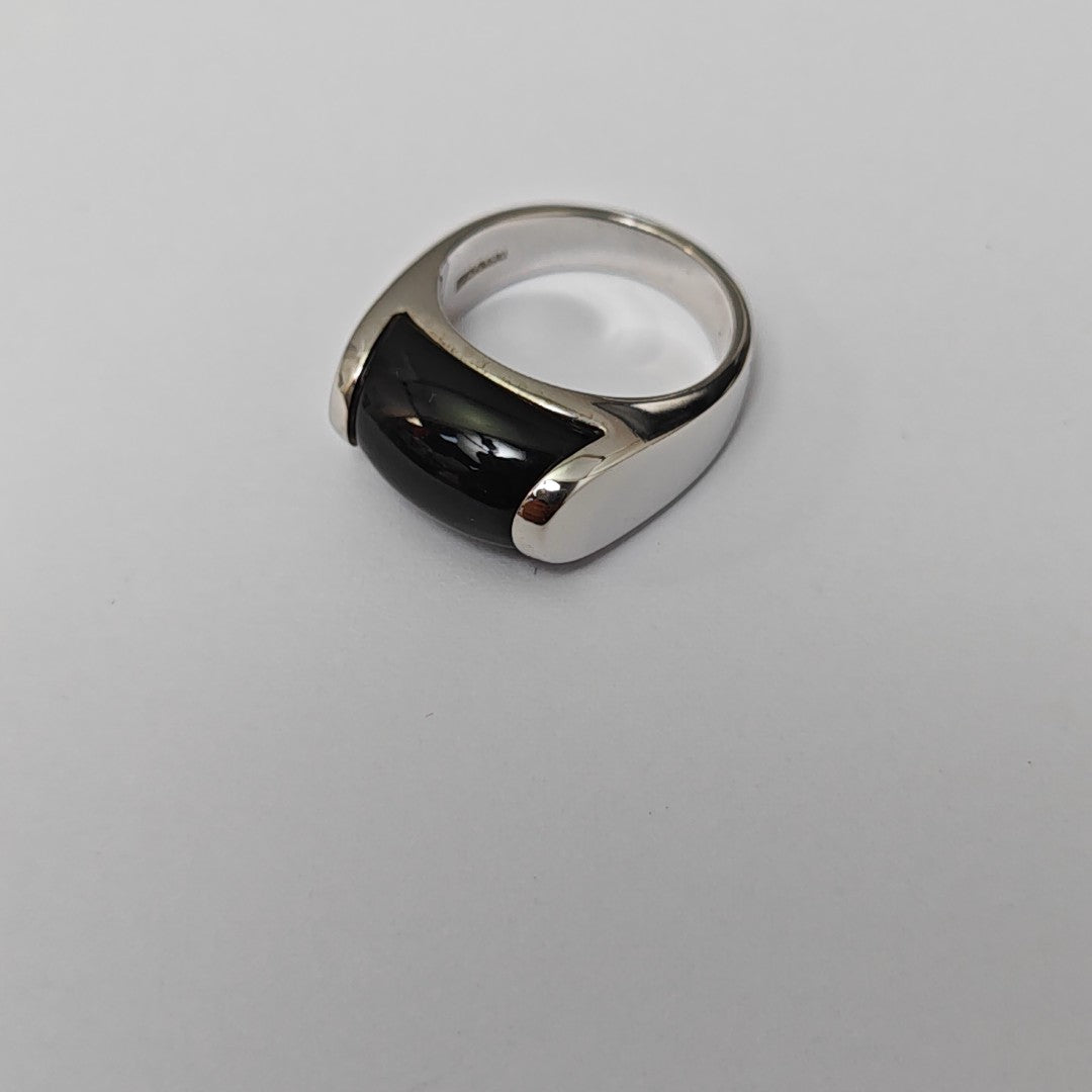 MVSA 18k White Gold Silver Ring EU 49