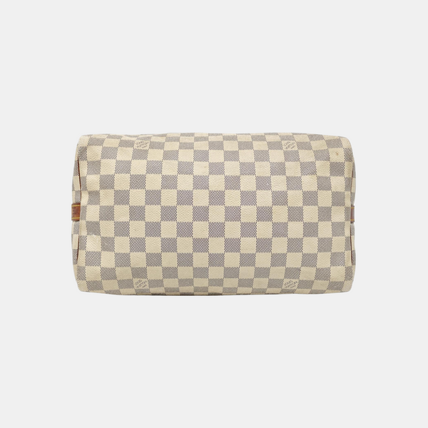 SPEEDY 30 Monogram Coated Canvas White