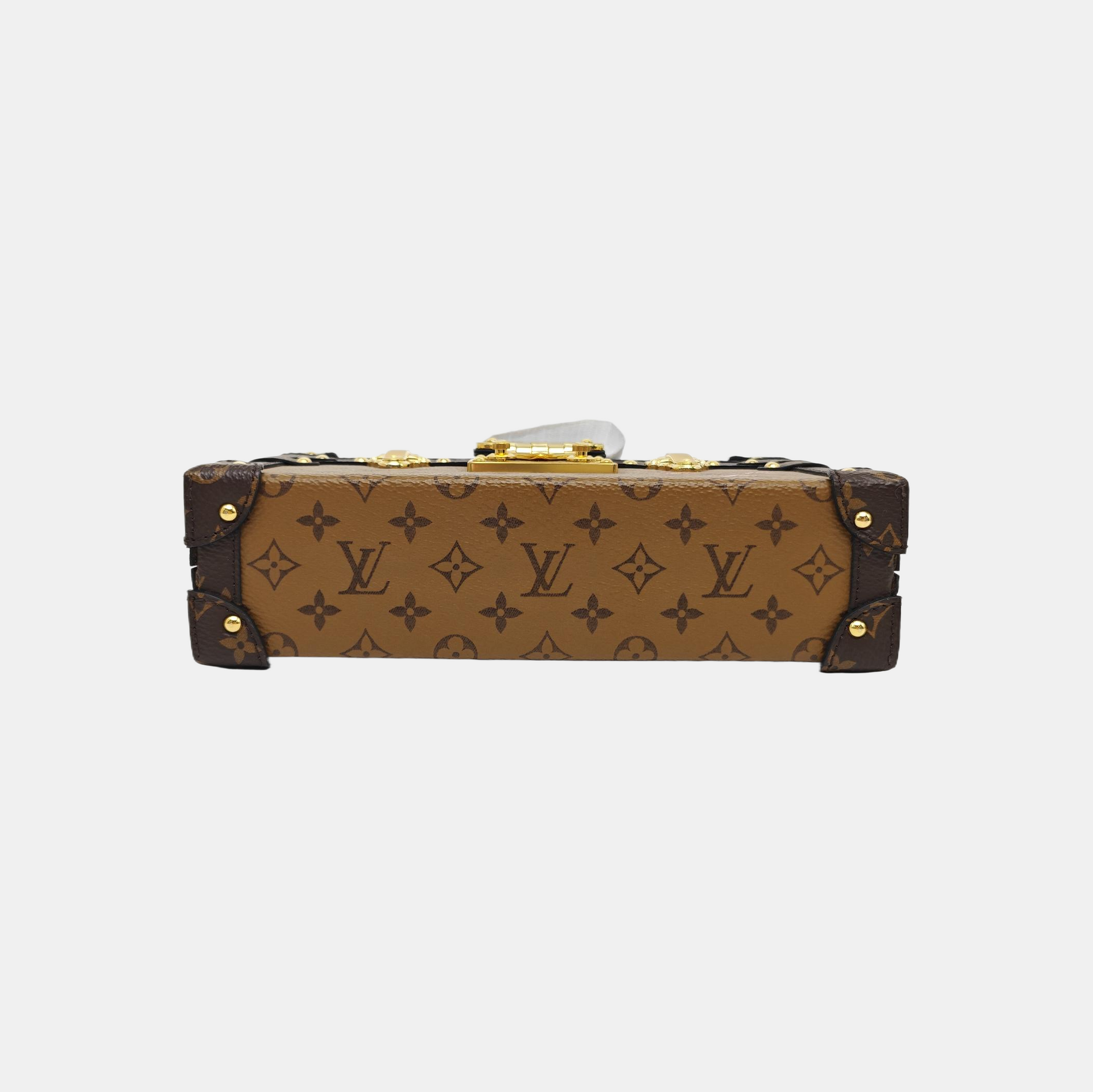PETITE MALLE Monogram Coated Canvas Brown