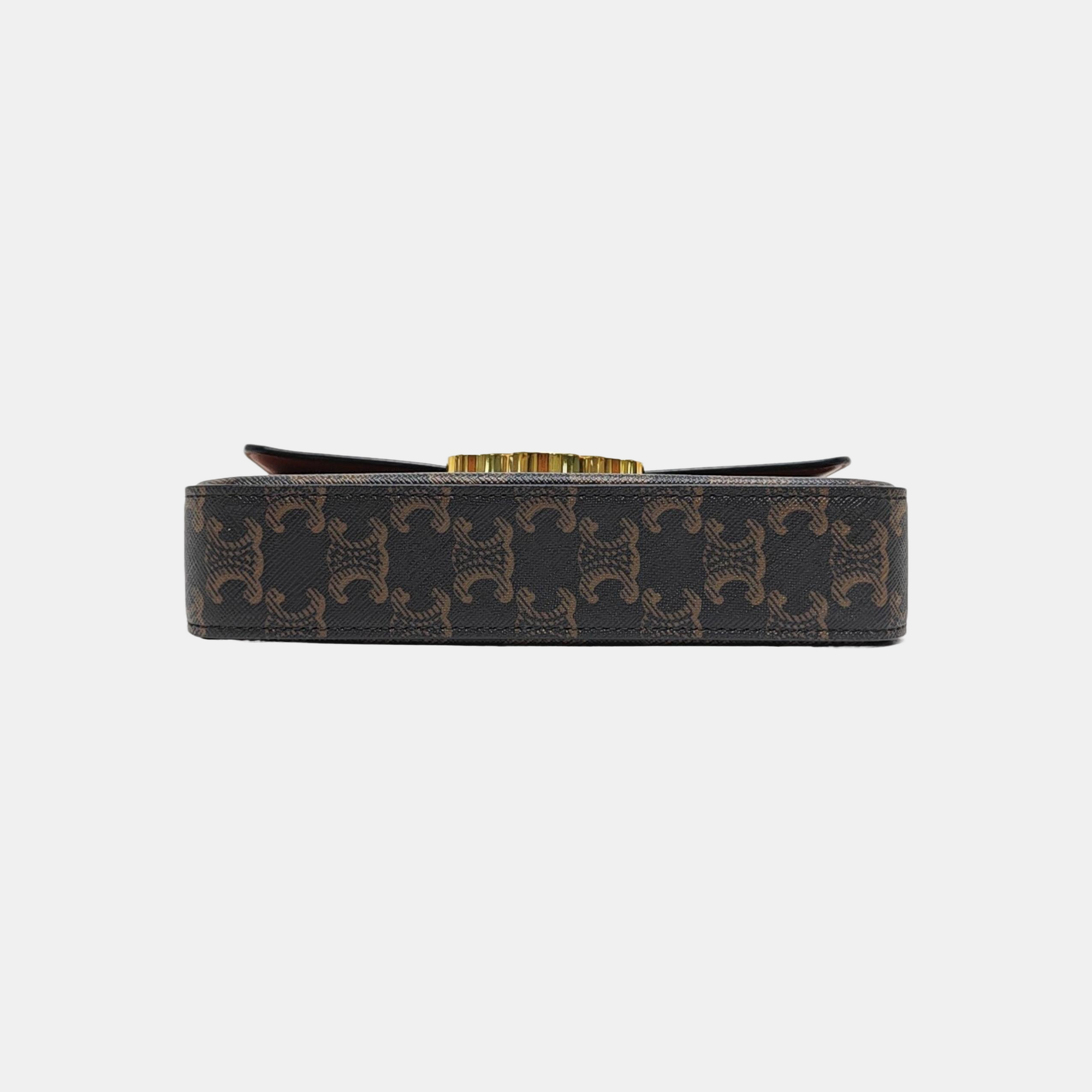 TRIOMPHE Small Coated Canvas Brown