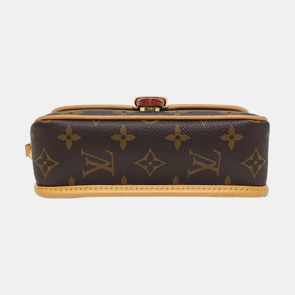DIANE Nano Monogram Coated Canvas Brown
