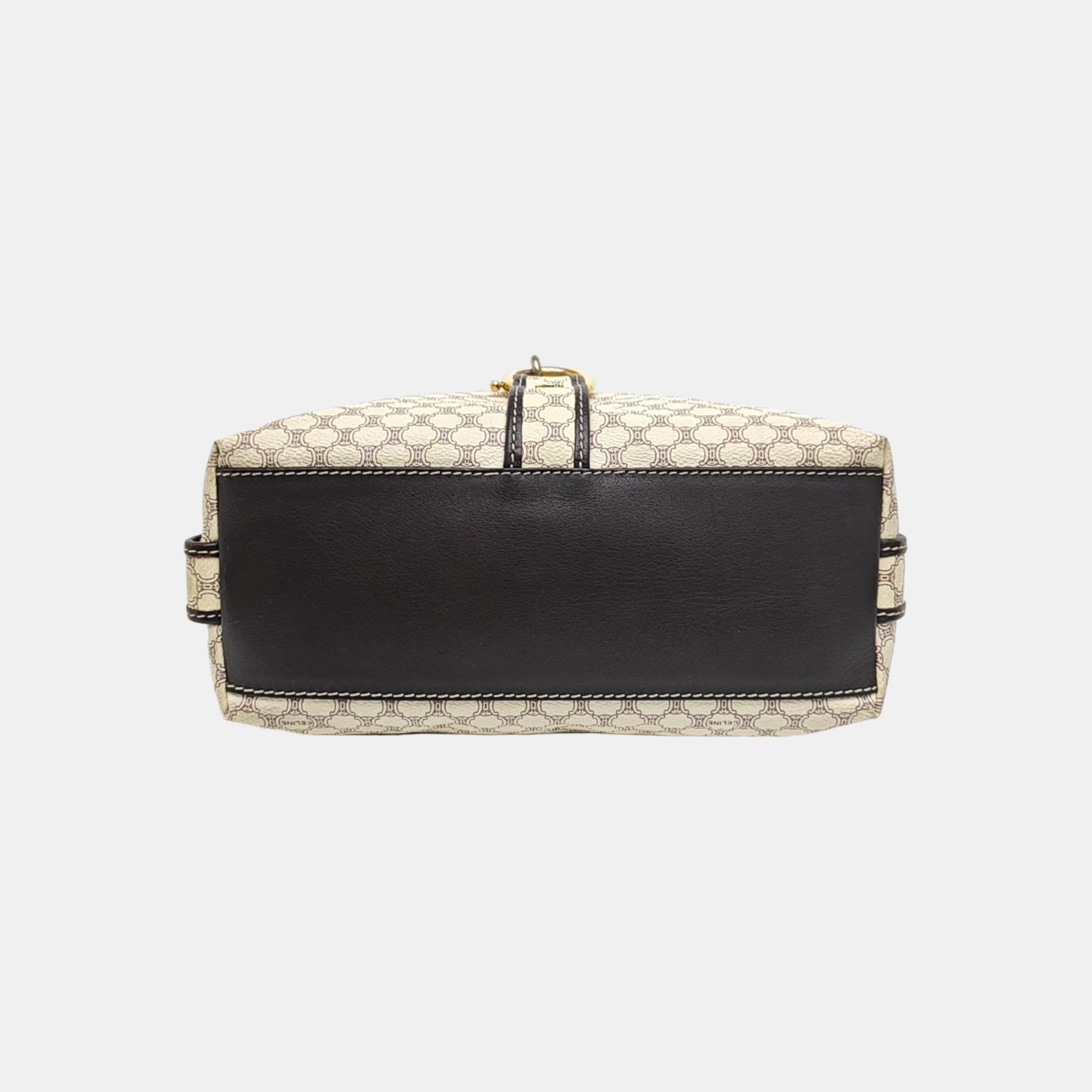 Coated Canvas Shoulder Bag White