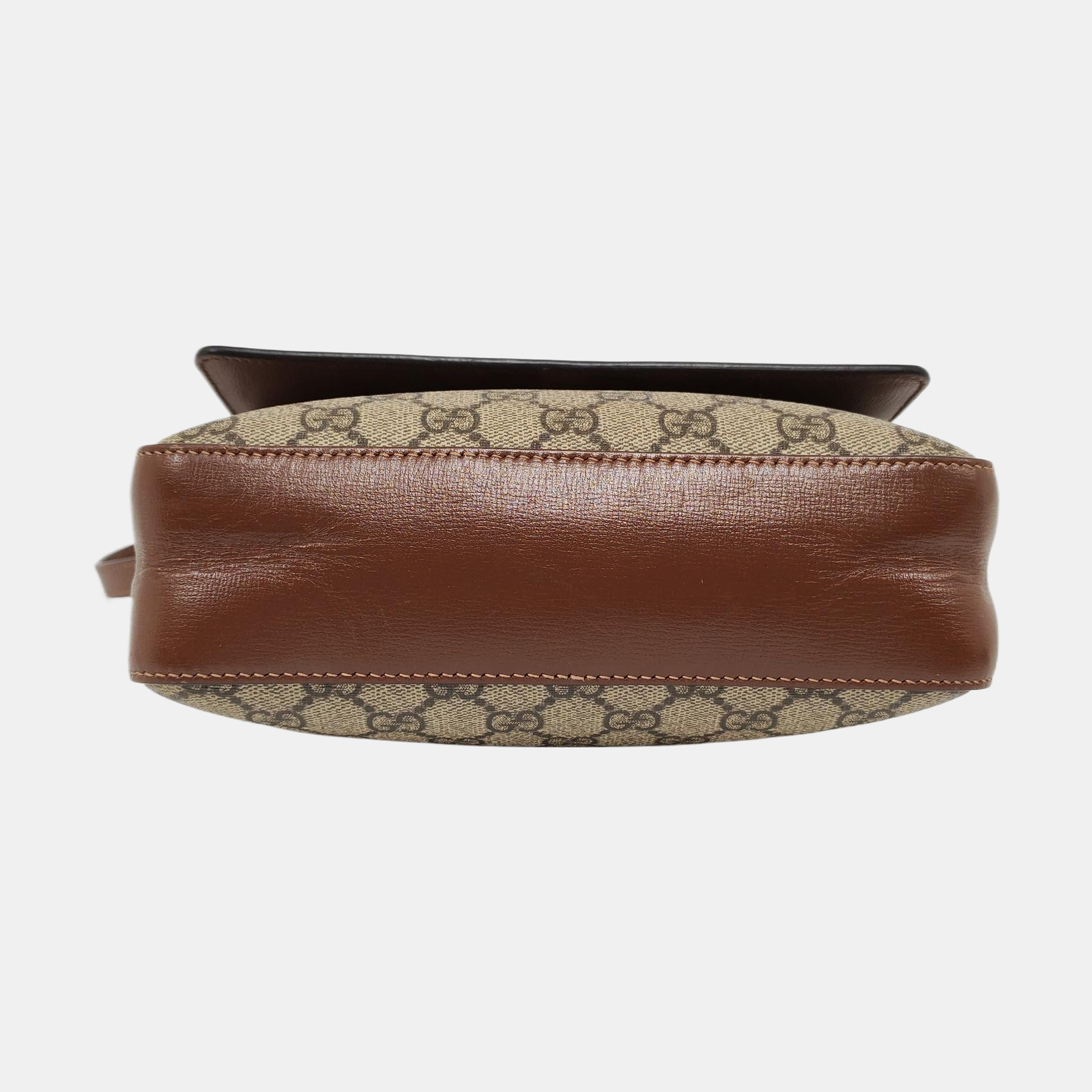 Authenticated pre-owned  Horsebit 1955 Small Coated Canvas Beige - Crossbody Bag at Looply