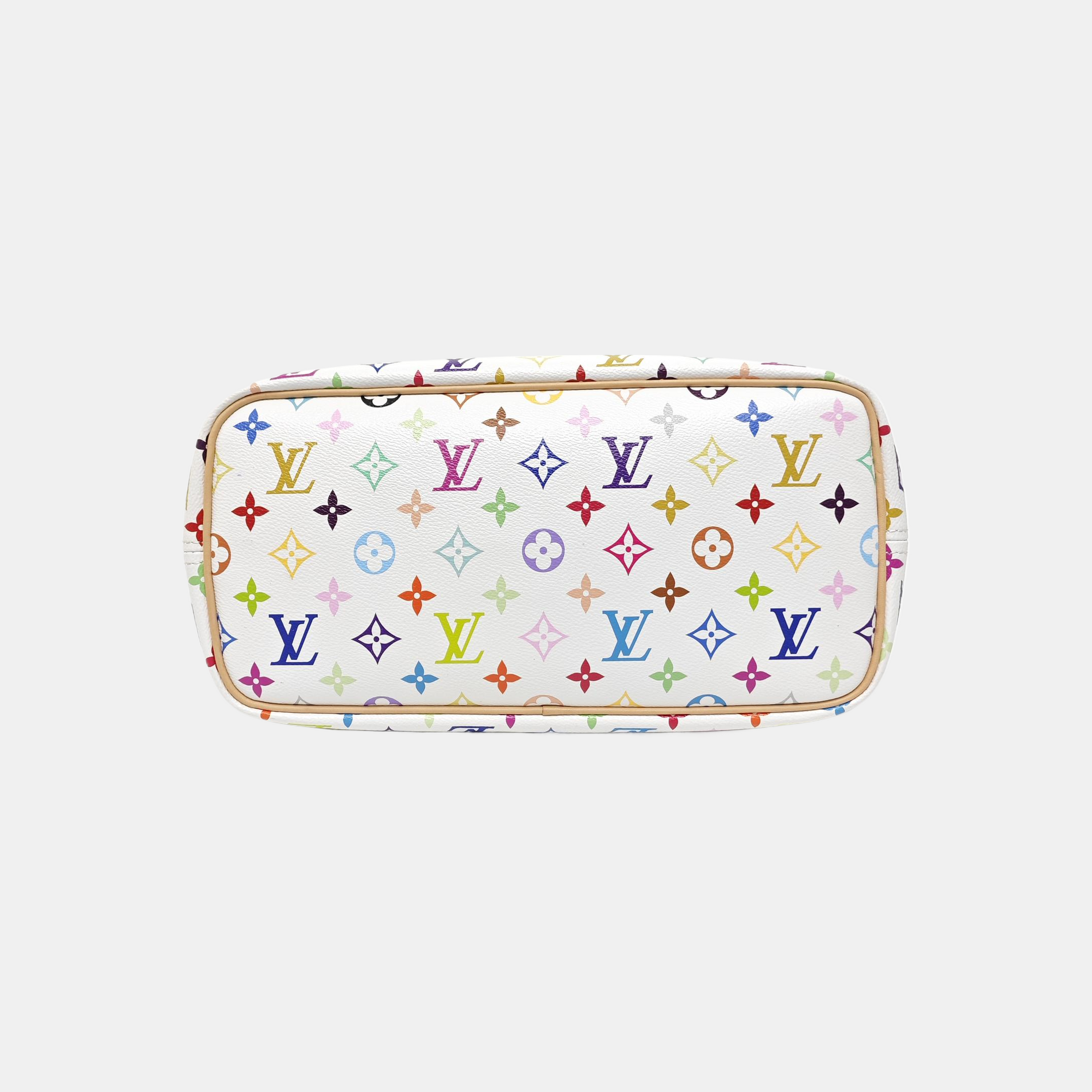 LV × TM NEVERFULL MM Monogram Coated Canvas White