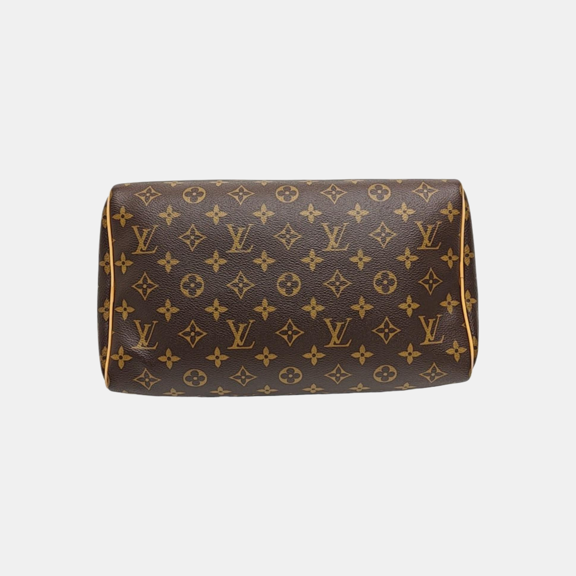 SPEEDY SOFT 30 Monogram Coated Canvas Brown