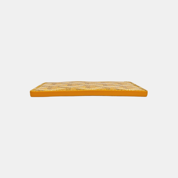 Coated Canvas Card Holder Yellow