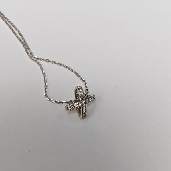 Jeux De Liens 18k White Gold Silver Necklace