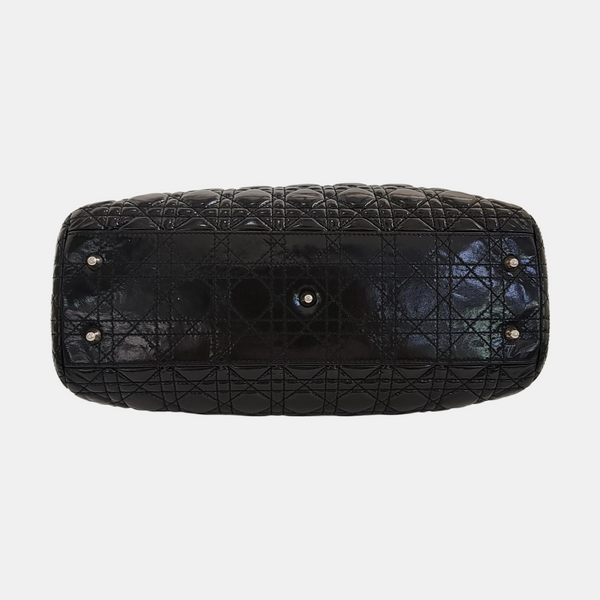 Dior Soft Cannage Patent Leather Black