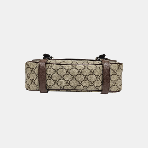 Monogram Coated Canvas Shoulder Bag Brown
