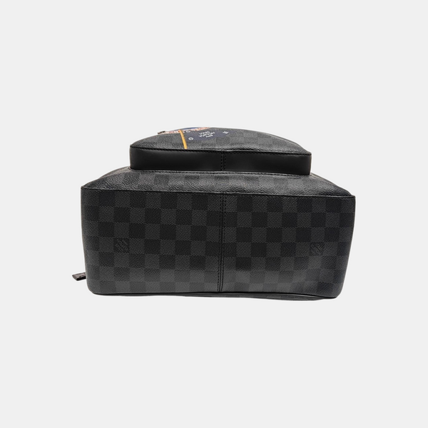 JOSH Damier Graphite Coated Canvas Gray
