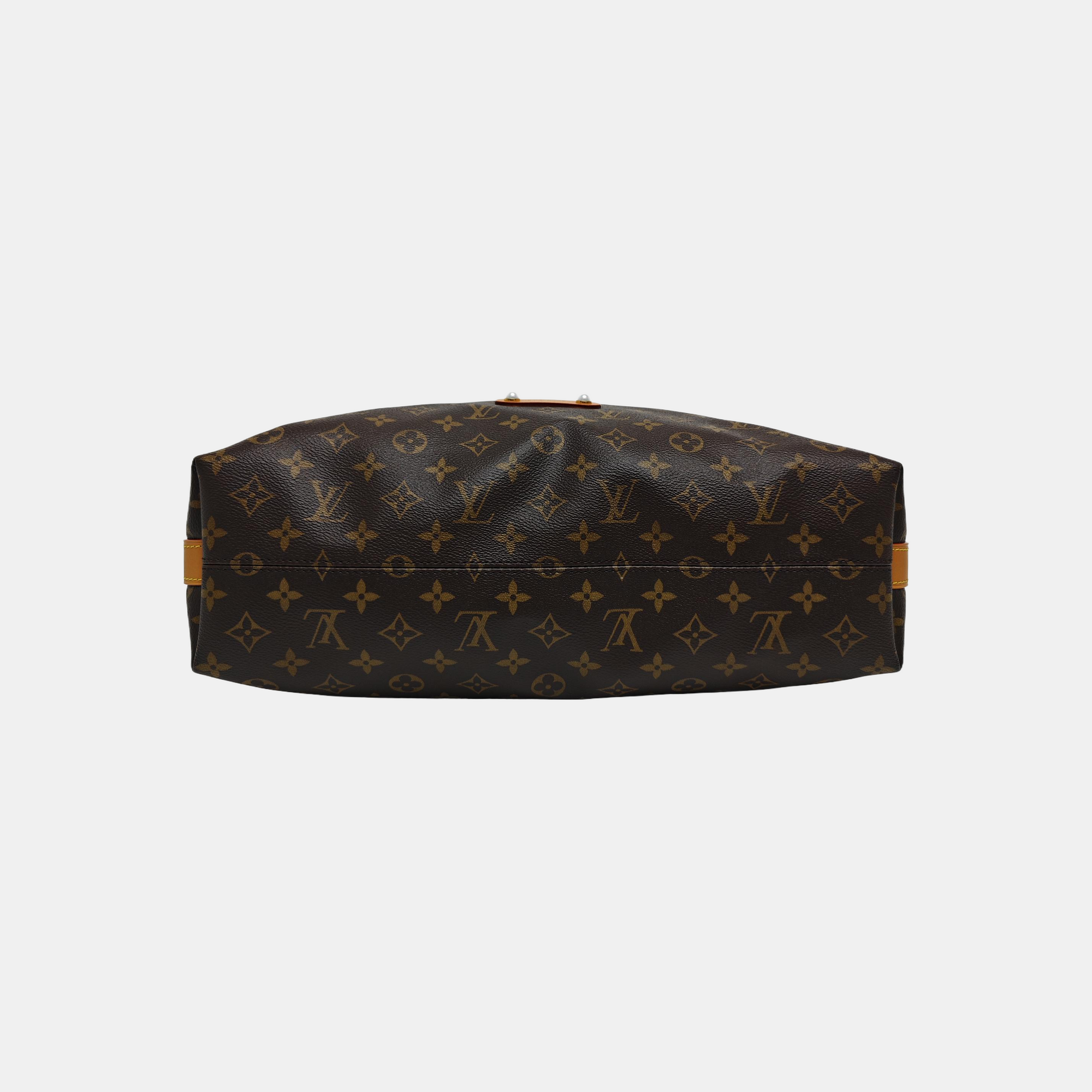 Monogram Coated Canvas Shoulder Bag GM Brown