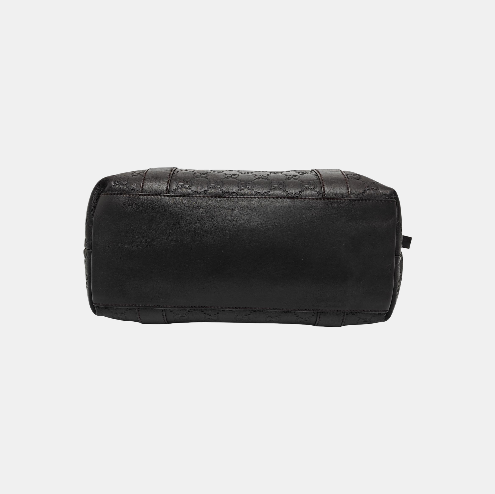 Monogram Calfskin Top Handle Bag Brown