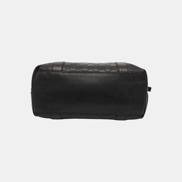 Monogram Calfskin Top Handle Bag Brown