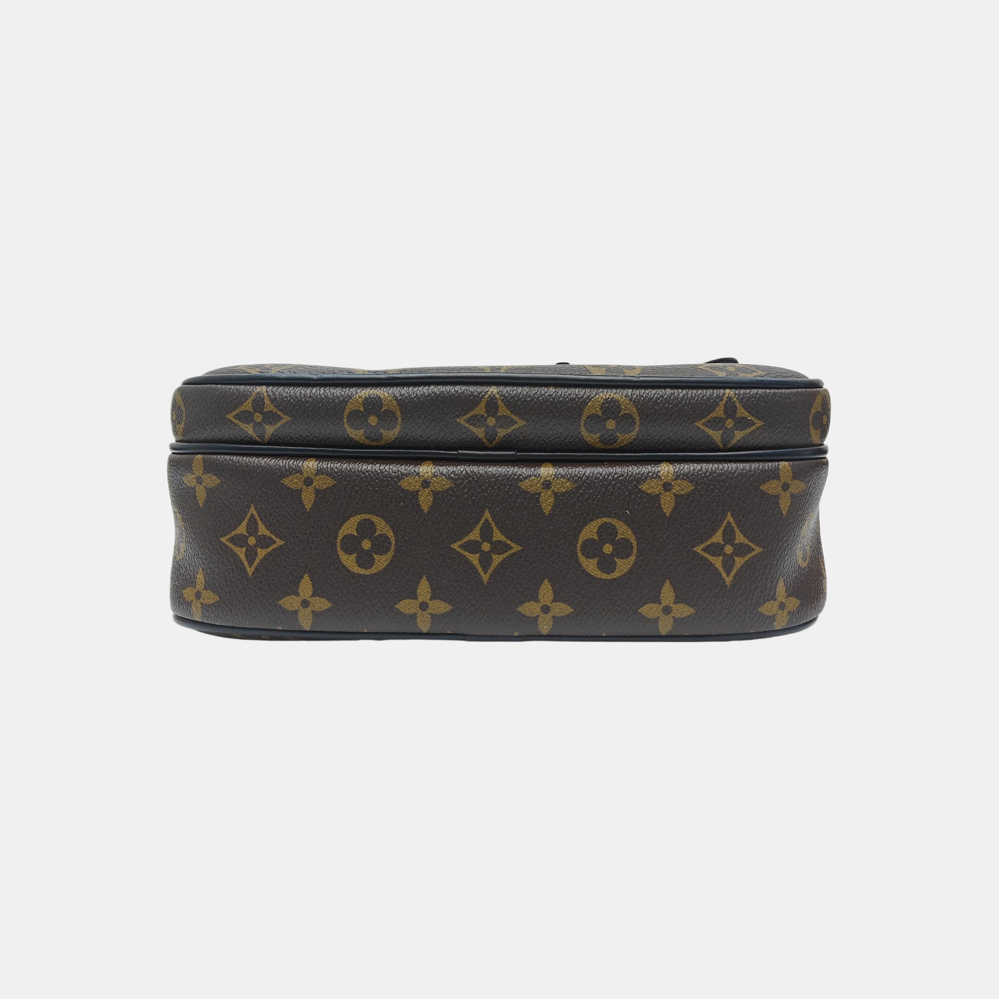 S LOCK Monogram Coated Canvas Brown