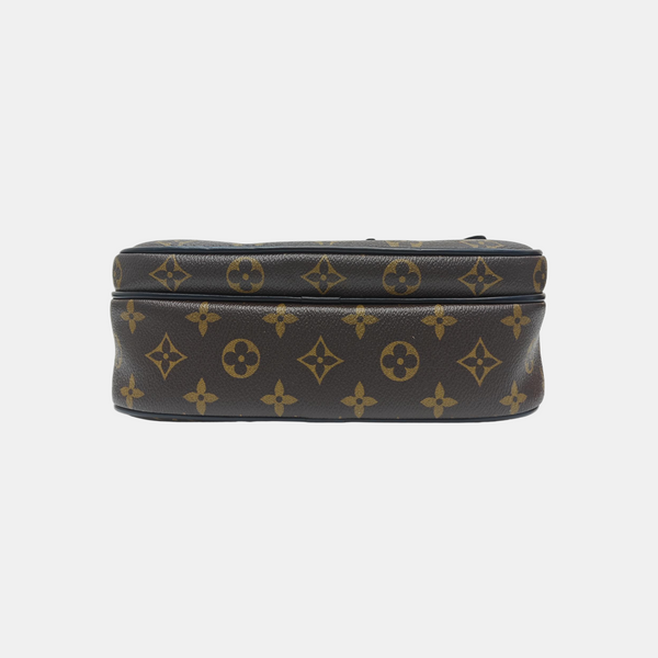 S LOCK Monogram Coated Canvas Brown