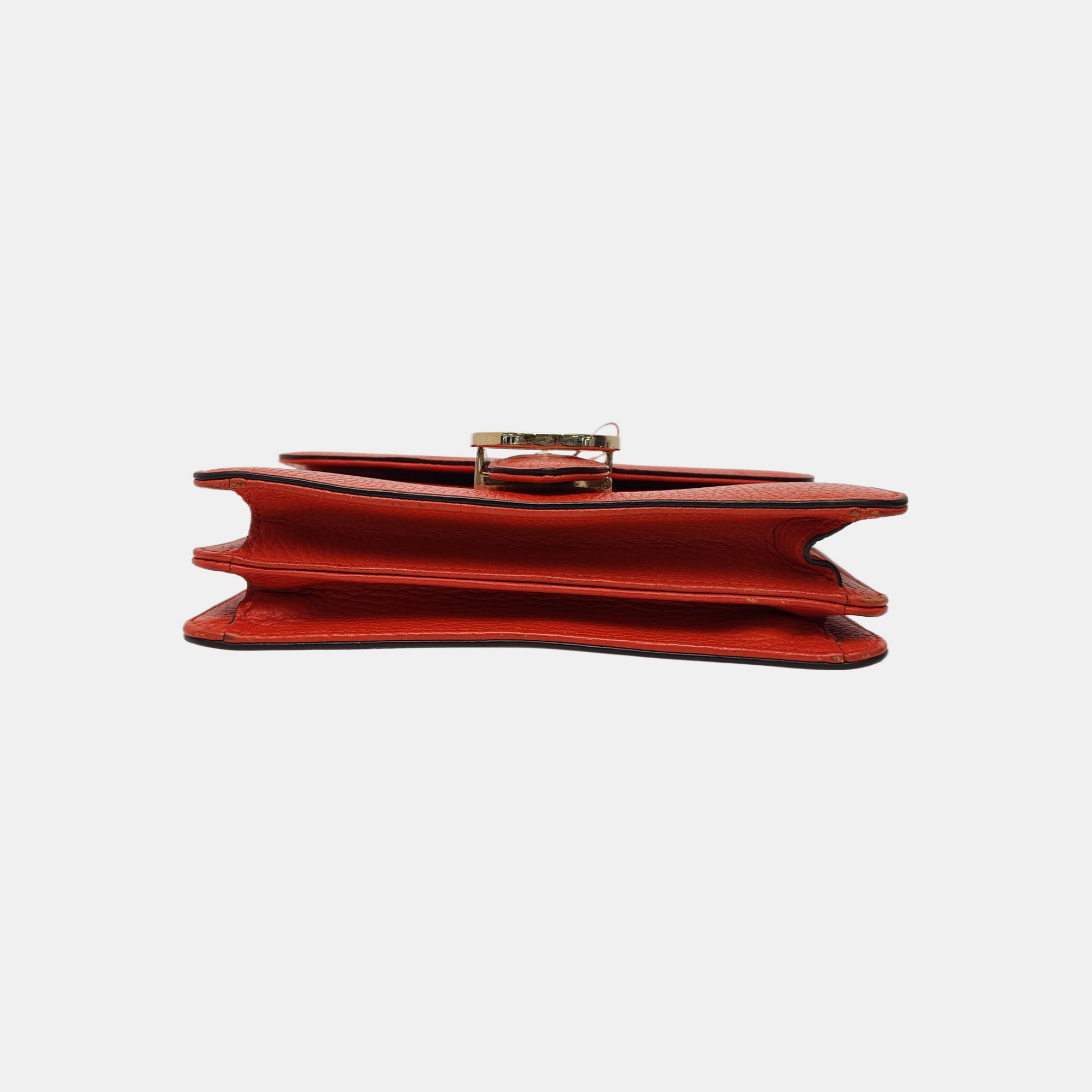 Interlocking G Small Calfskin Orange