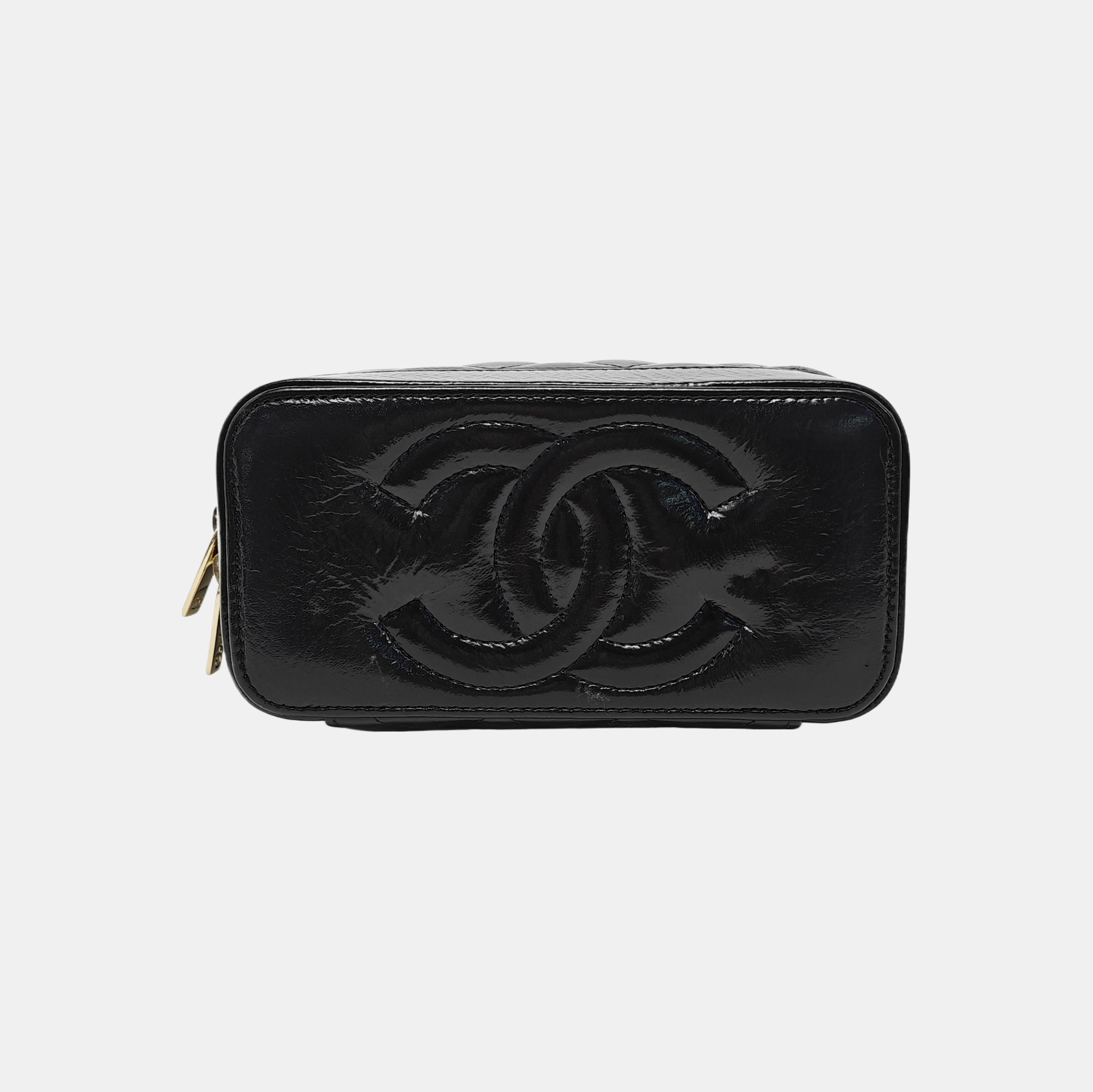 VANITY CASE Small Quilted Lambskin Black
