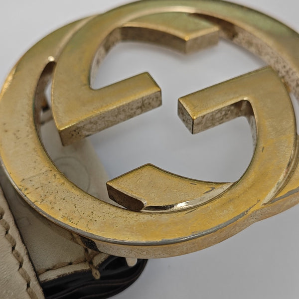 Leather Belt White