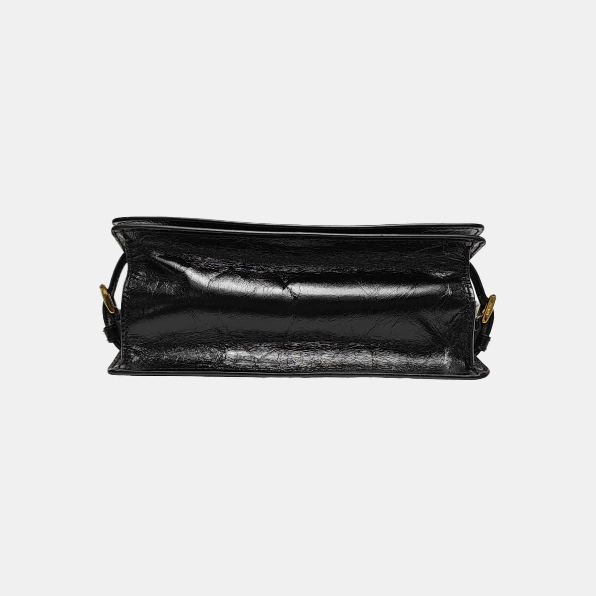 Calfskin Crossbody Bag Black
